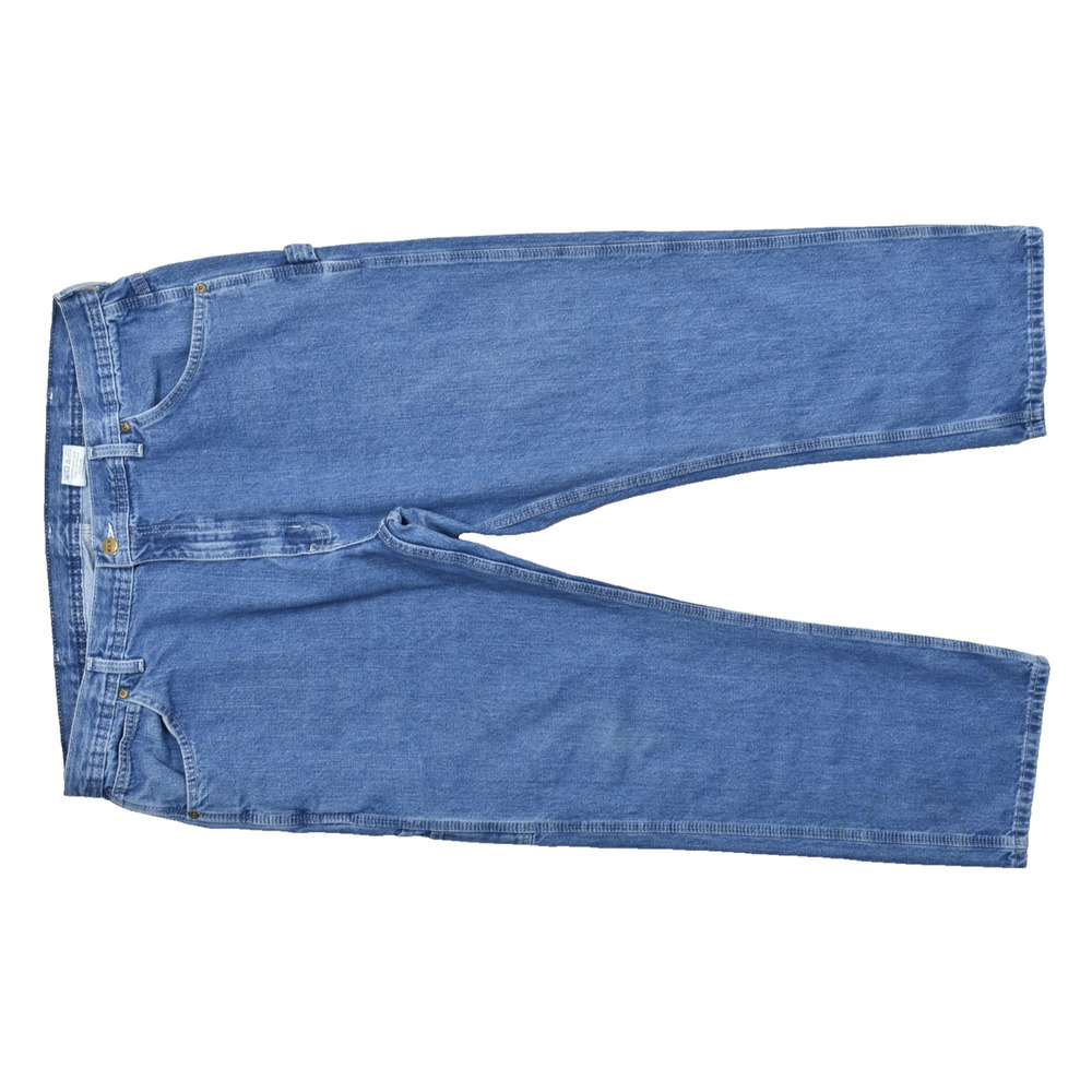 KEY Industries Men's Blue Denim Carpenter Relaxed Fit Work Jeans Size 42x30